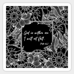 God Is Within Me, I Will Not Fail - Psalm 46:5 | Bible Quotes Magnet